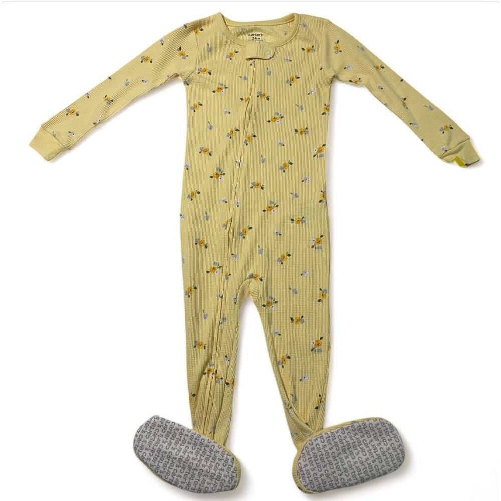 Baby Girl (24M) Carters(R) 1pc. Floral Textured Sleeper | New - Picture 2 of 7